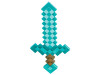 The Minecraft Sword is perfect for role play or as a Halloween costume accessory. The sword has the pixel detailing that makes it look realist to the video game weapon. This lightweight plastic sword is 20.25" long and 10" wide. This is an officially licensed Minecraft product.