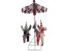 animated clown go round halloween prop display