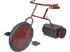 Animated ghostly tricycle Halloween decoration rolling prop