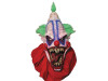 big top clown mask with green hair close up