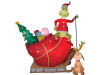 Airblown Grinch and Max in Sleigh Colossal Scene 118" Inflatable