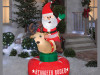 Animated Santa On Reindeer Inflatable