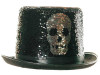 Silver Reversible Sequin Skull Top Hat