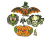 Vintage Halloween Totem Pole Cutouts | Set of 4