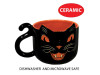 Vintage Halloween Ceramic Black Cat Mug
