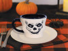 Vintage Halloween Ceramic Skull Mug