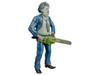 5" Leatherface action figure with chainsaw for horror collectors






