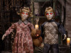 3 Ft. Animated Light-Up Apocalypse Twins with Stuffed Bear
