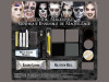 6-Color Goth Makeup Kit with Sponges & Application Brushes