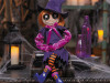 Hanging Mischievous Black & Purple Witch Doll - 24" Hanging Mischievous Black & Purple Witch Doll - 24"