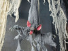 39 1/4" Light-Up Hanging Upside-Down Gray Bat Prop