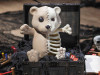 Half Skeleton Teddy - 14 1/4 In - Halloween Decoration Prop