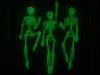 Posable glow skeleton decorations for Halloween party or photo booth