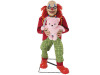Animated Creepy Clown - 4 Ft - Pink Bear Knife Halloween Prop