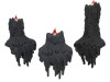 LED Black Candles - Set of 3 - Melting Look Halloween Decoration