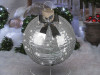 32 inch silver disco sparkle Christmas yard ornament
