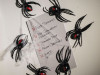 set of 12 magnetic black widow spiders Halloween decorations