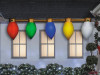 13 ft inflatable multicolor Christmas lightbulb string yard decor