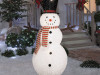 5 foot light-up snowman with lantern and top hat outdoor Christmas decoration