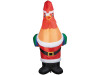 inflatable Santa suit rooster showing LED lighting and tether setup