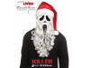 Ghost Face Mask - Adult Full Face - Santa Hat Horror Costume Ghost Face Mask - Adult Full Face - Santa Hat Horror Costume