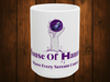15oz House of Hauntz Halloween coffee cup featuring Where Every Scream Counts design
