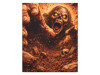 Halloween zombie wall decor canvas with grave breakout design