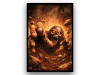 GRAVECLAW undead rising canvas wall art with graveyard scene