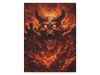 HELLBURST infernal demon skull bursting through canvas wall decor