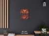 scary demon wall art canvas with flame burst breakout design