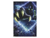 scary alien canvas wall decor with portal rupture visual