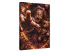 horror doll wall art breaking through surface canvas print