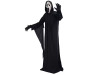 large ghost face halloween yard decoration haunted house setup