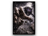 3D wolf canvas horror decor full moon scene