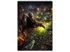 multiple alien breakout lab scene wall art with shattered glass effects