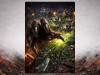 roswell alien containment breach 3d illusion canvas with lunging claw
