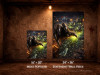 16x20 24x36 roswell alien canvas wall art size reference
