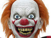 large halloween clown prop with sharp teeth design