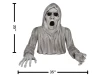outdoor halloween ghost rising from ground with light