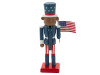 patriotic tabletop decoration wooden bear nutcracker 10 inch
