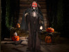 animated skeleton reaper halloween decoration with lantern