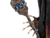 animated creepy witch halloween prop with glowing eyes and sound