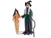 light up halloween animatronic witch and girl prop