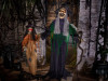 animated talking witch halloween decoration with pop up girl