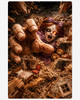Framed creepy doll horror artwork for haunted house and horror room decor