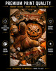 Framed vintage Halloween pumpkin poster for seasonal and autumn decor