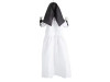 creepy evil nun halloween decoration with blood eyes