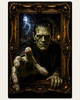 Classic monster wall decor inspired by Frankenstein laboratory scene
