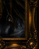Headless Horseman riding through Sleepy Hollow,  a moonlit gothic landscape