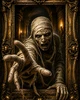 The Mummy Haunted Portrait Gothic Horror Wall Art Print